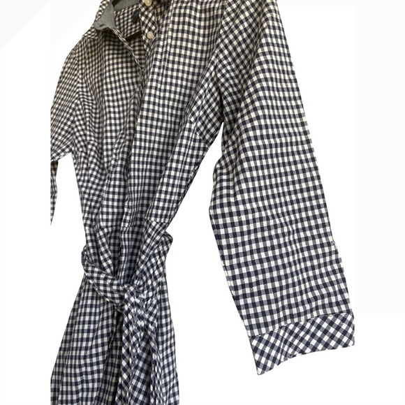 Tommy Hilfiger Gingham Shirt Dress Belted Casual‎ Career Size 4 - Picture 6 of 7